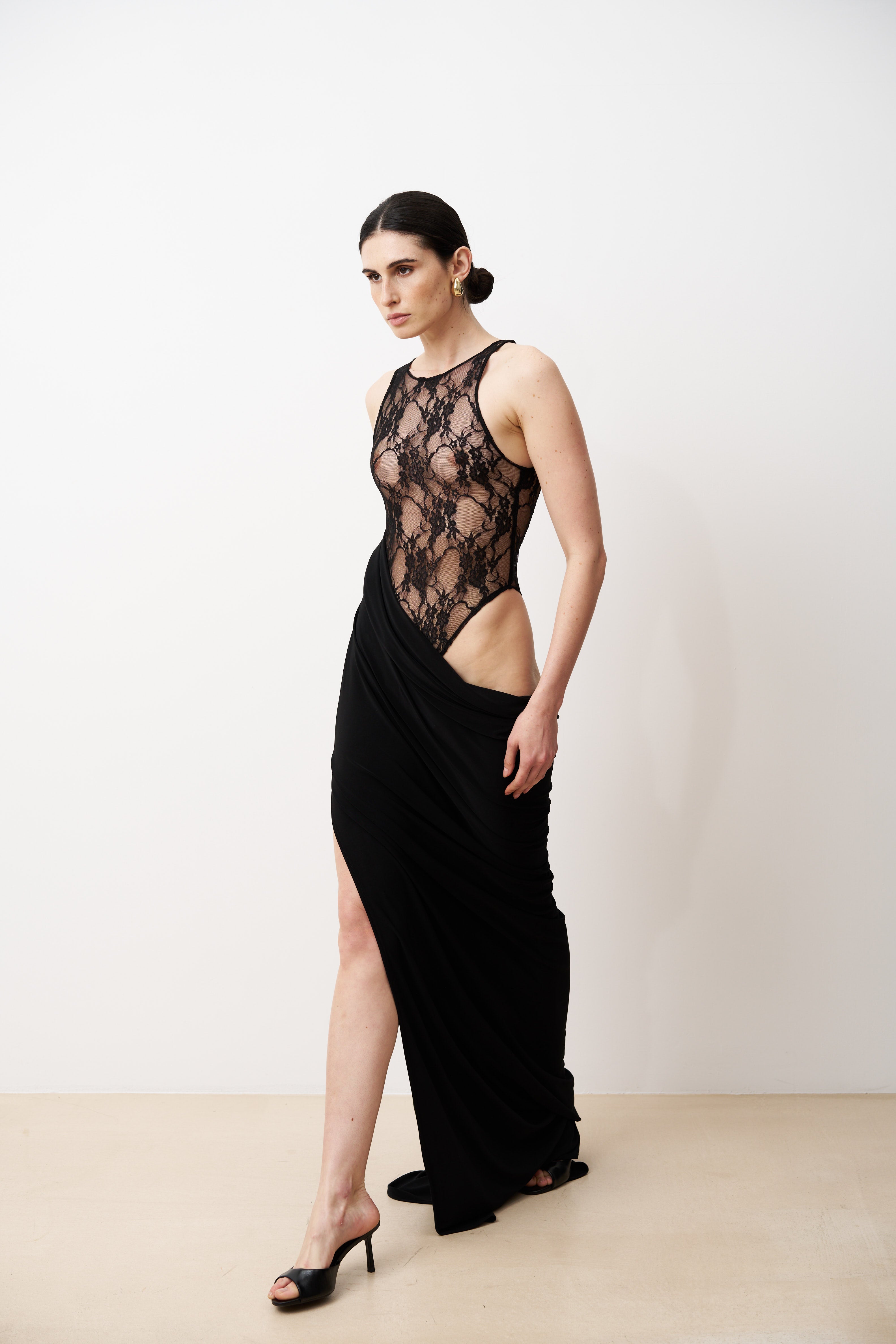 ESME Draped lace gown