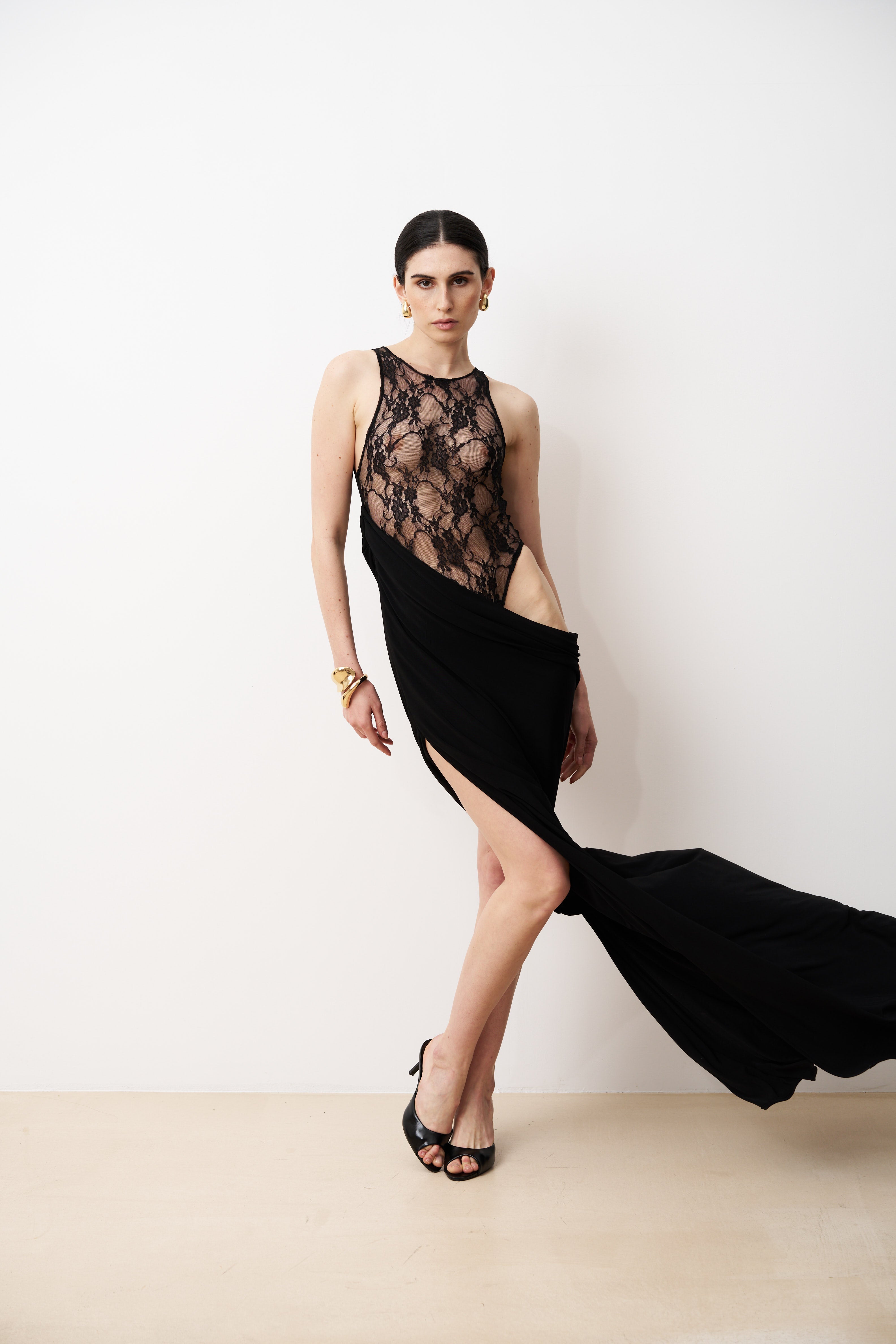ESME Draped lace gown