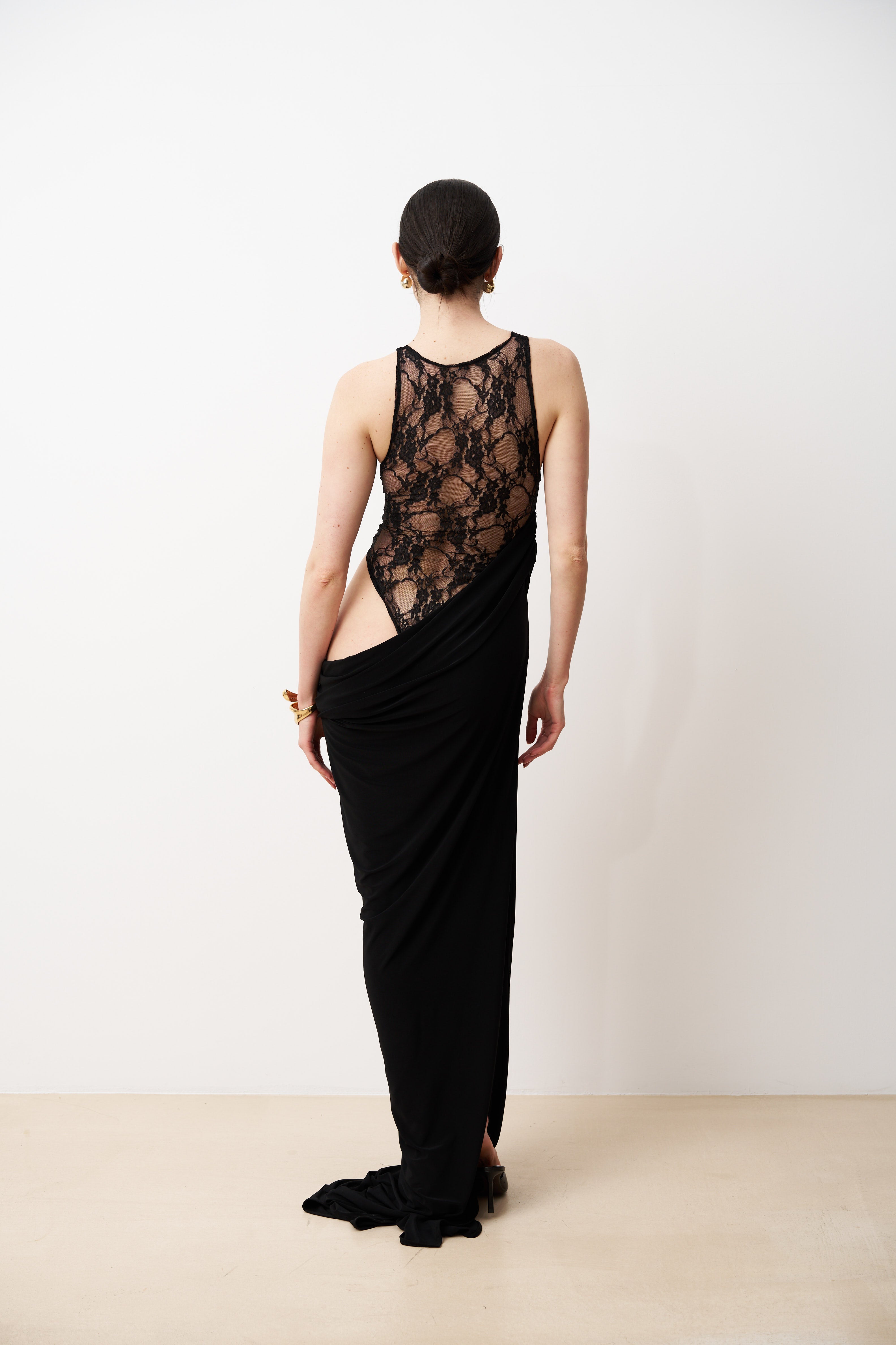 ESME Draped lace gown