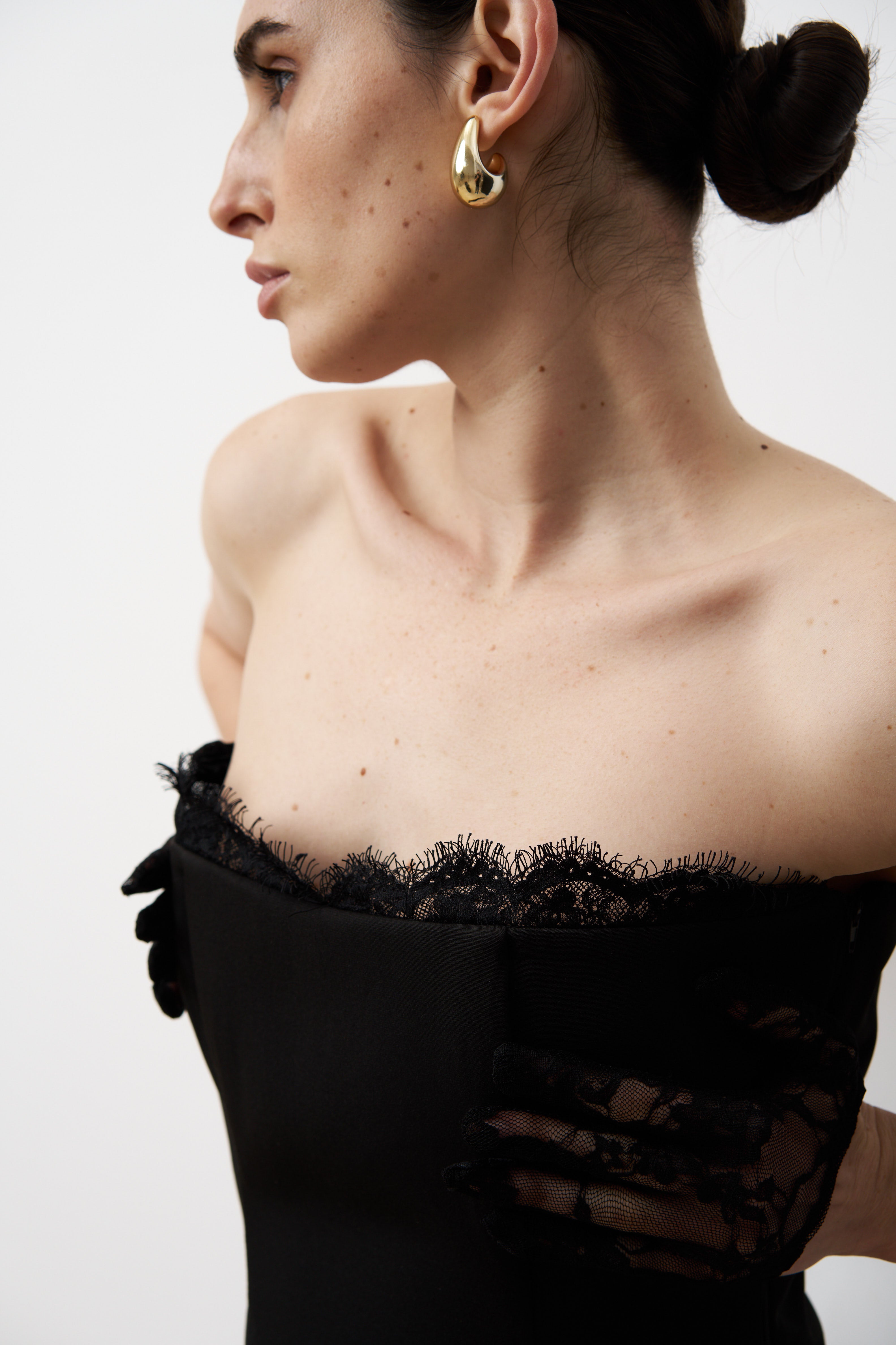 Haut bustier FAY avec bordure en dentelle