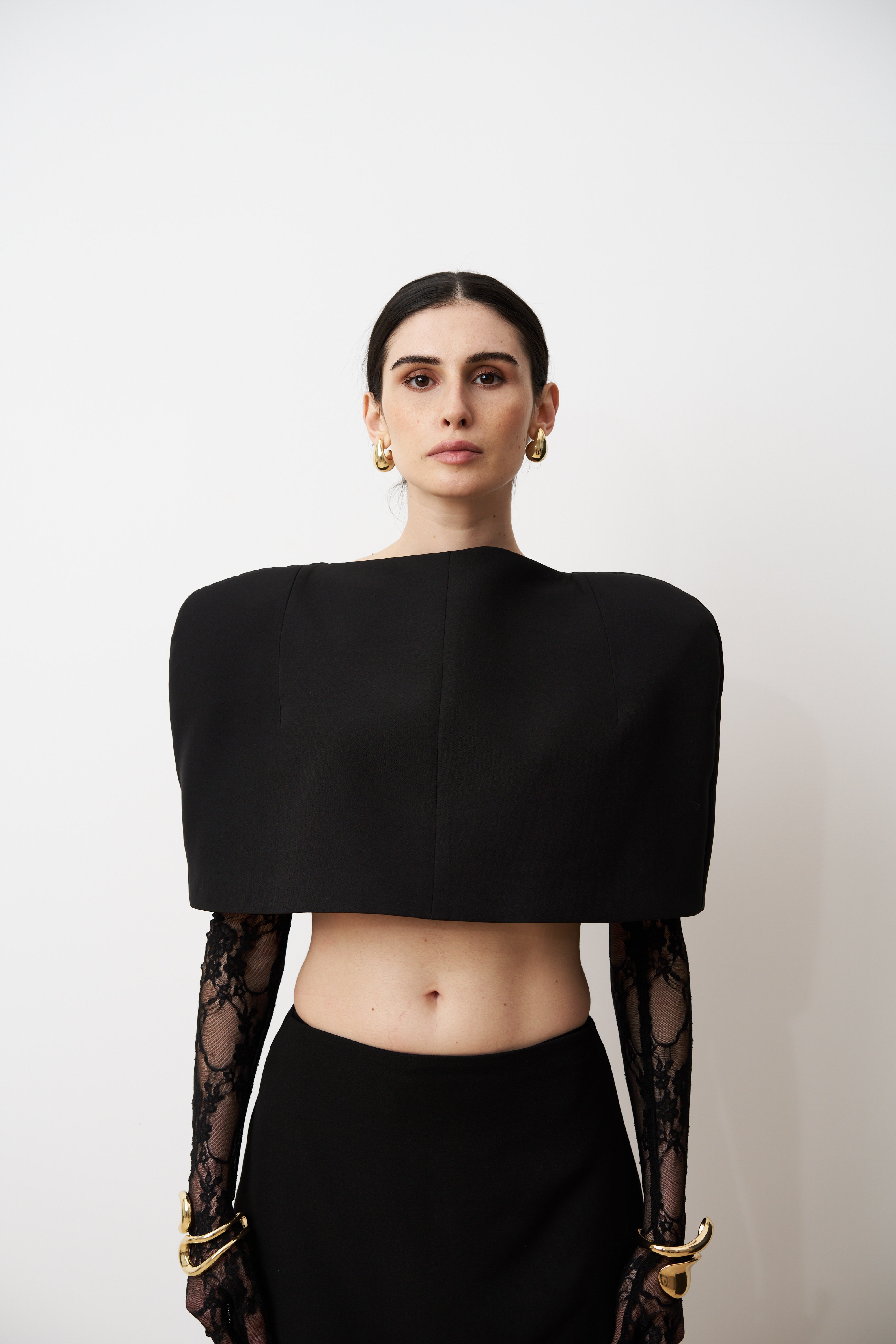 RHEA Cape en crêpe structuré