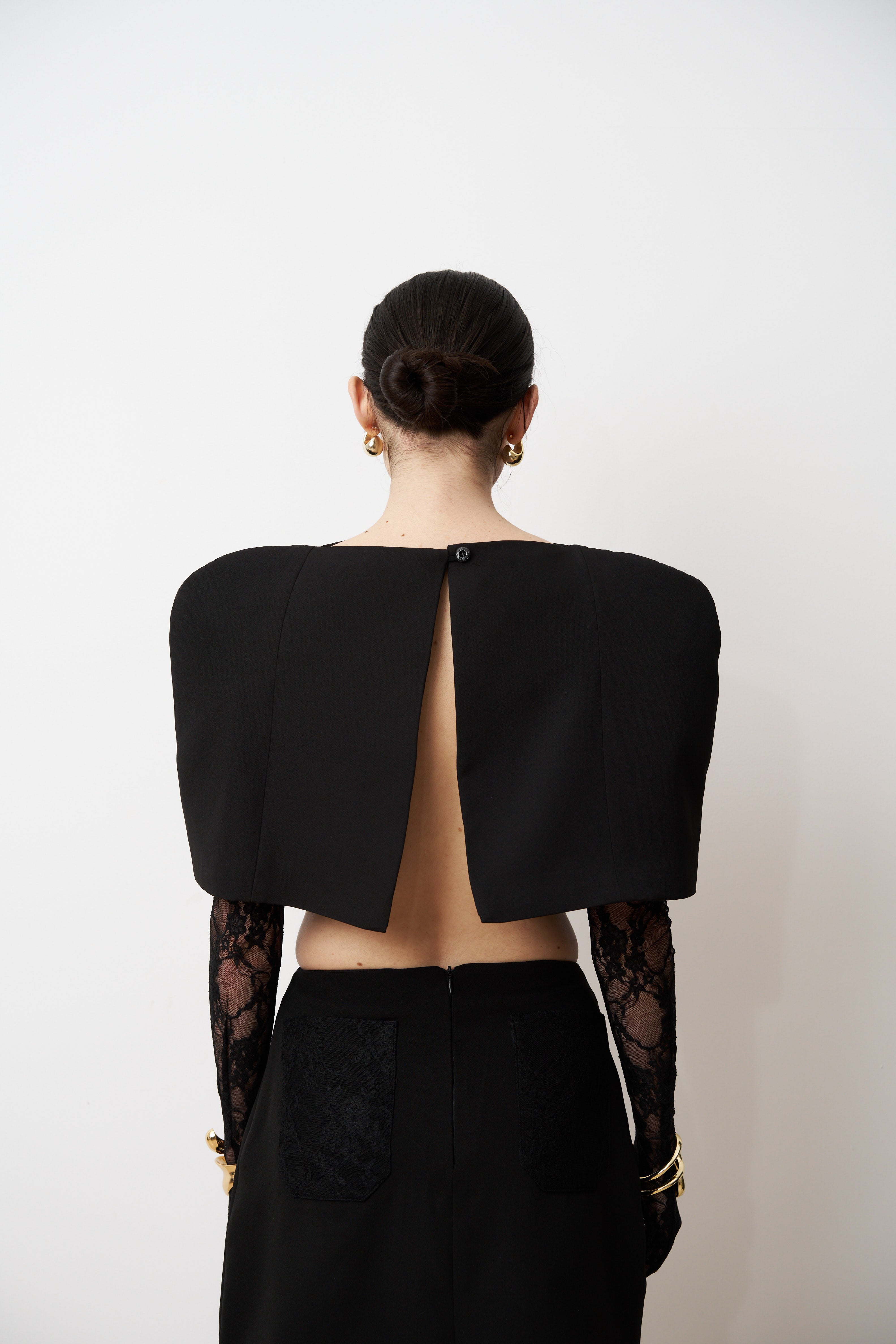 RHEA Cape en crêpe structuré