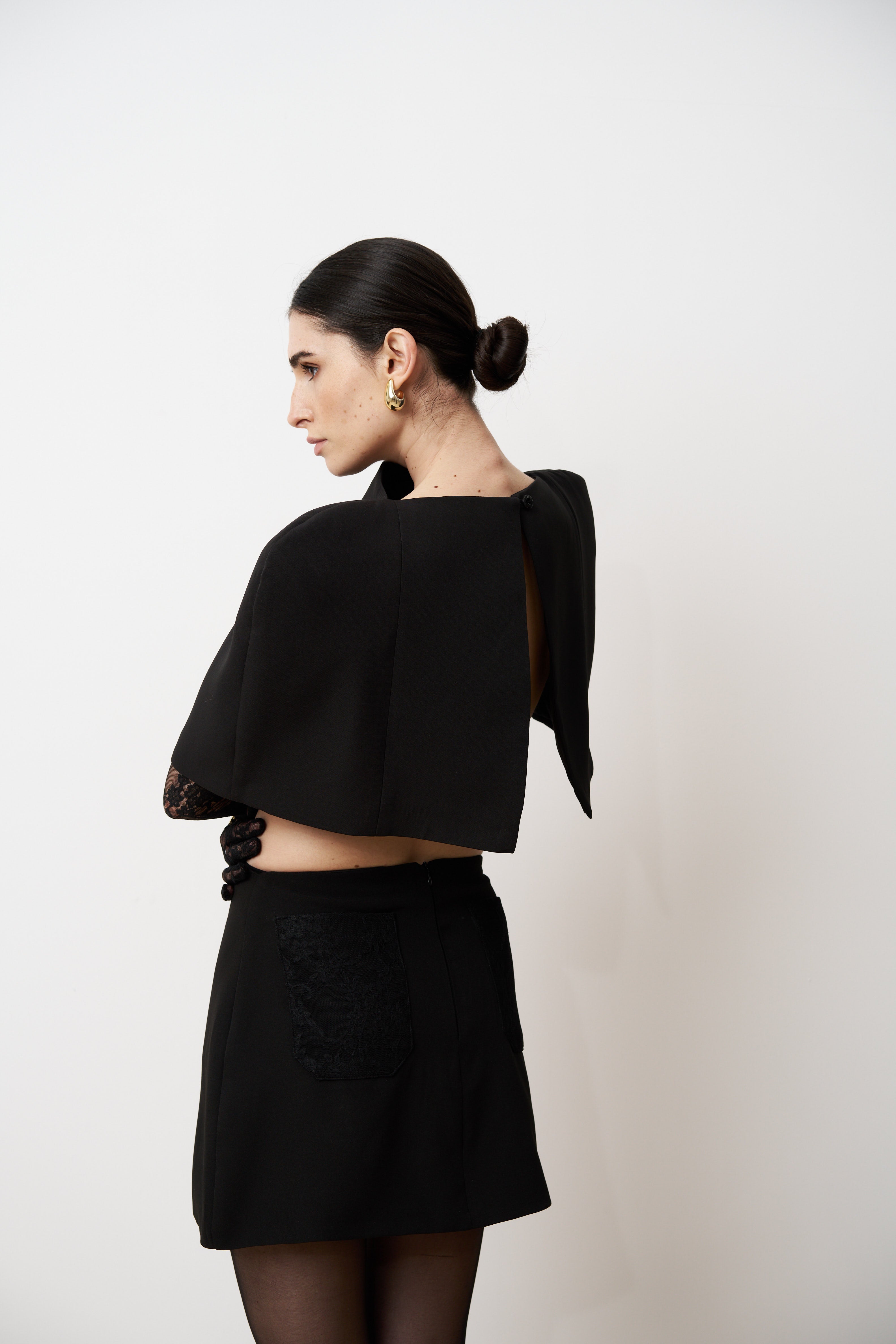 RHEA Cape en crêpe structuré